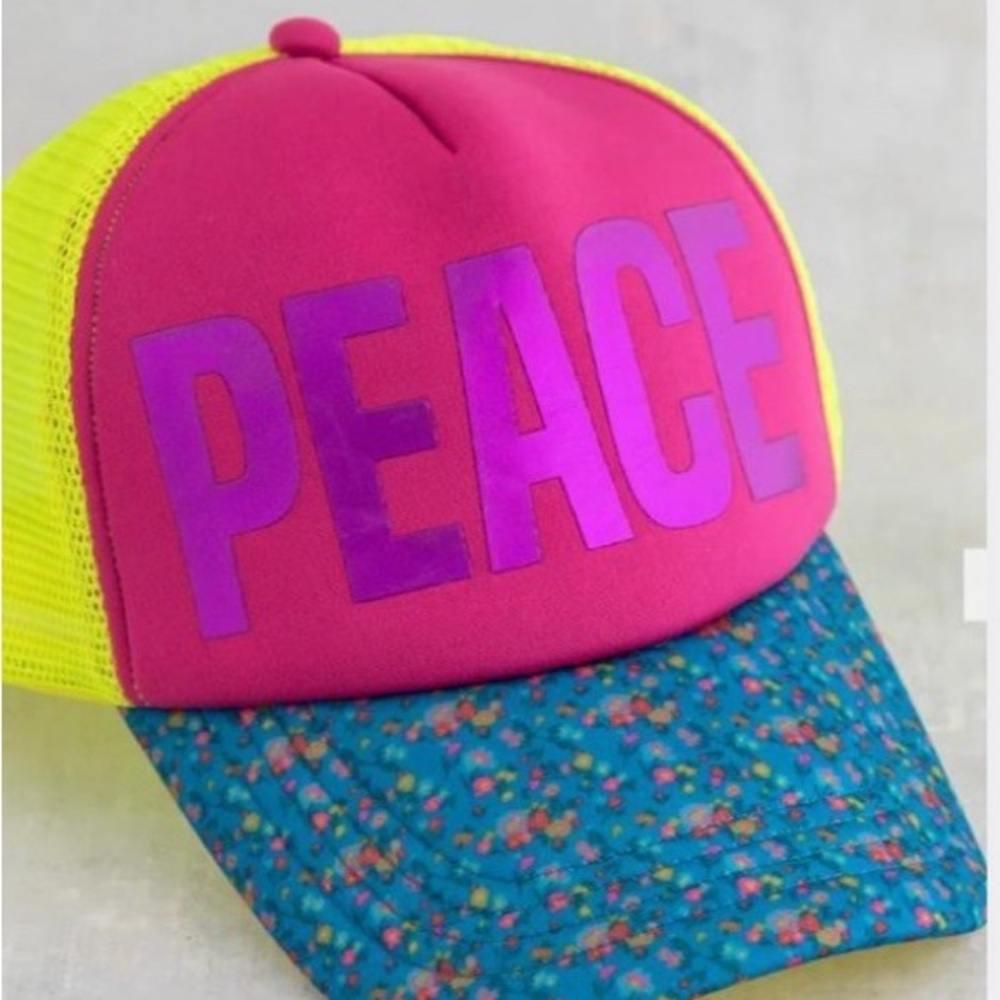 Natural Life Colorful PEACE Trucker Hat